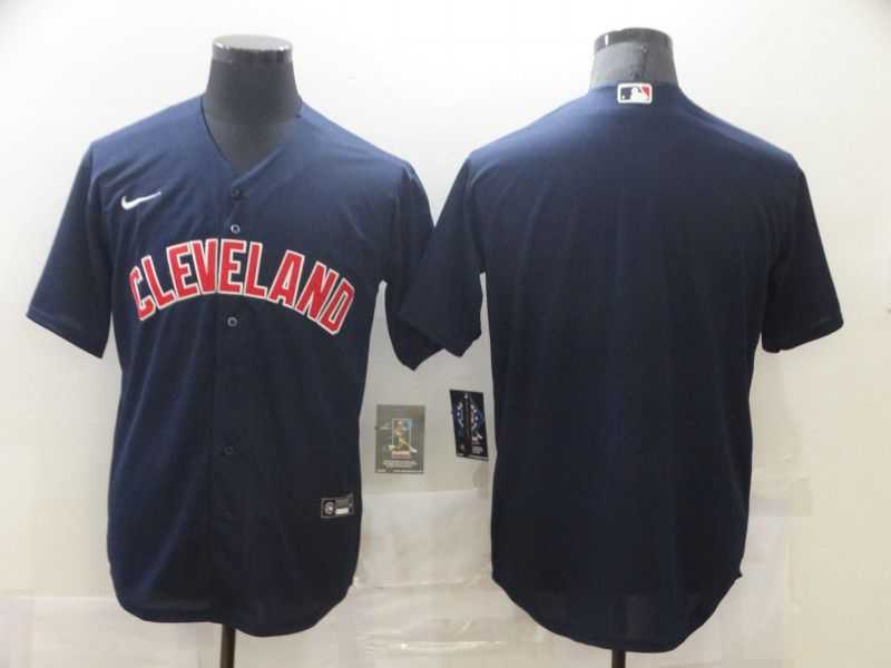 Men Cleveland Indians Blank Blue Game Nike MLB Jerseys